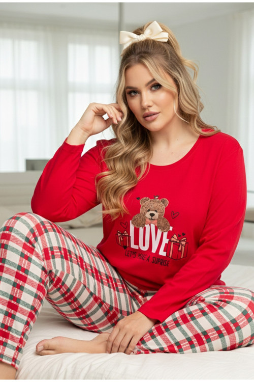 Curve Büyük Beden Battal Boy Pamuklu Pijama Takım25240760