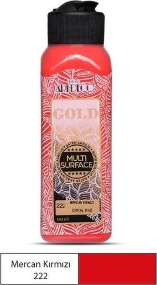 Gold Multi Surface Akrilik Boya 140 ml. 224 ÇİLEK KIRMIZI
