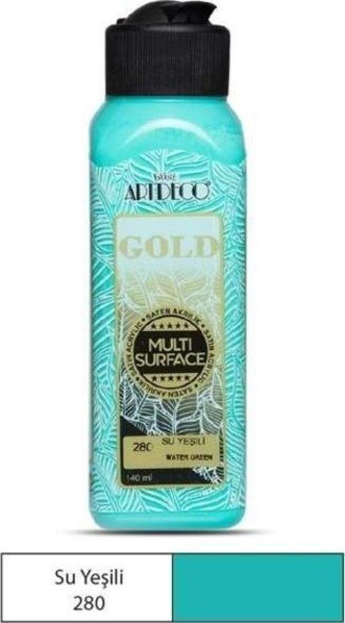 Gold Multi Surface Akrilik Boya 140 ml. 280 SU YEŞİLİ