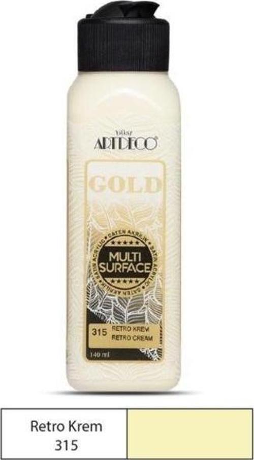 Gold Multi Surface Akrilik Boya 140 ml. 315 RETRO KREM