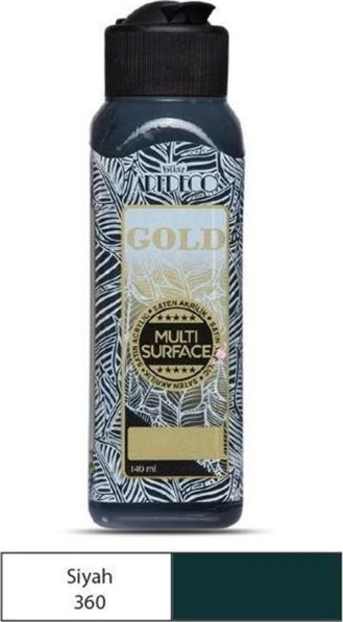 Gold Multi Surface Akrilik Boya 140 ml. 360 SİYAH