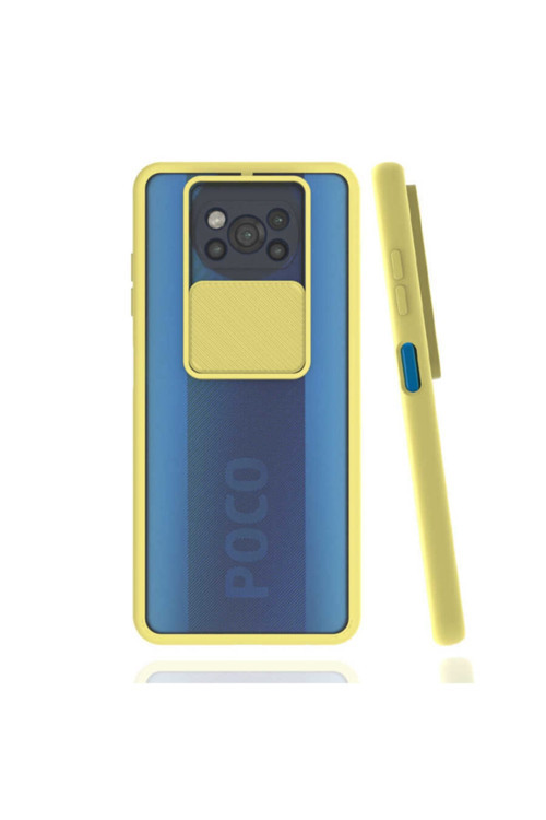 Xiaomi Poco X3 Uyumlu Sürgülü Silikon Kapak