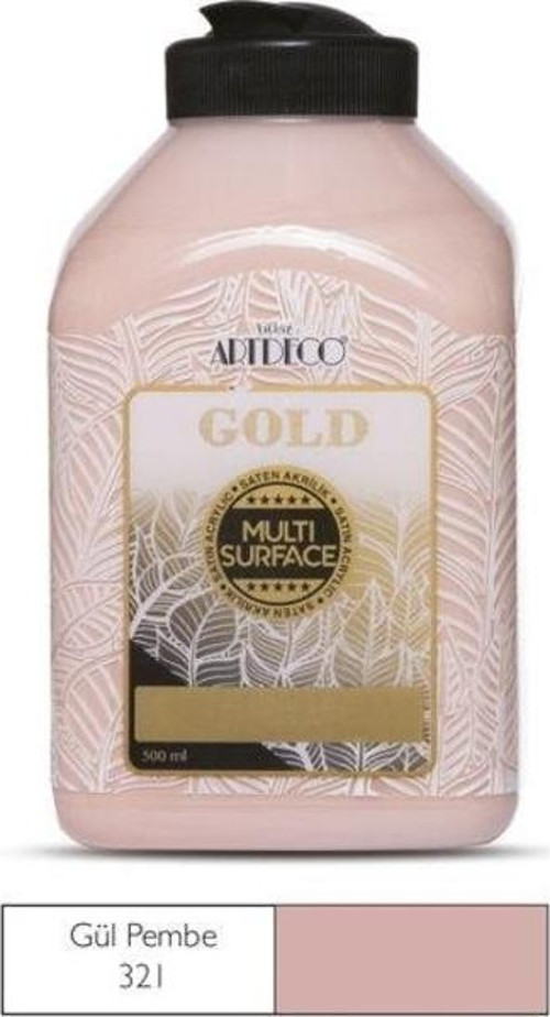 Gold Multi Surface Akrilik Boya 500 ml. 321 GÜL PEMBE