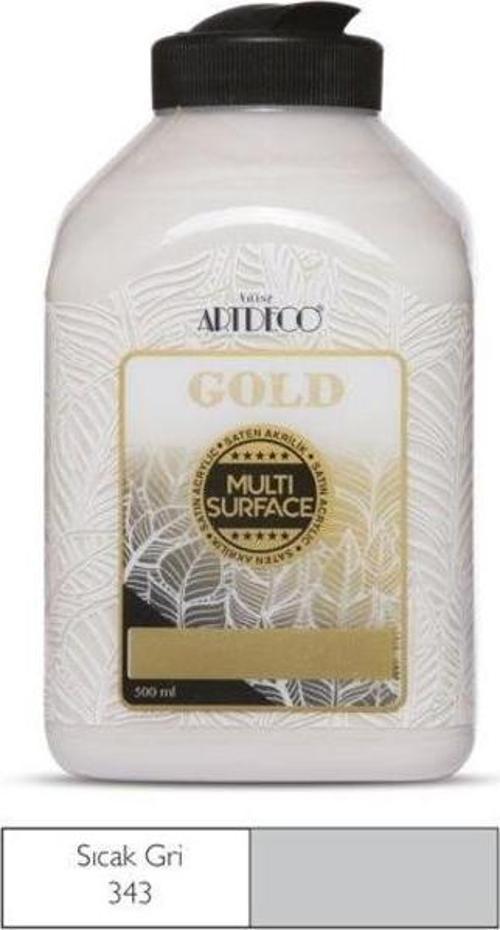 Gold Multi Surface Akrilik Boya 500 ml. 343 SICAK GRİ