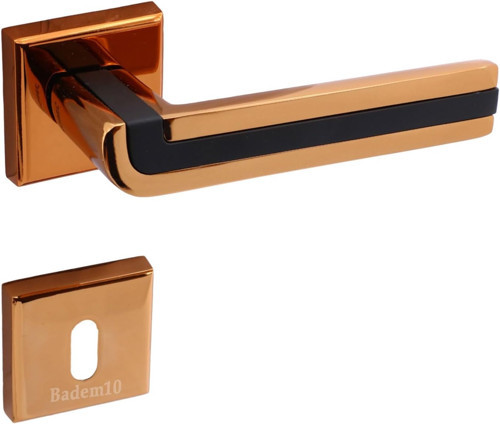 Defne Lüx Rose Gold Kare Rozetli Oda Kapısı Uyumlu Kapı Kolu Sağa Ve Sola Uygun Kolları 1 Ta