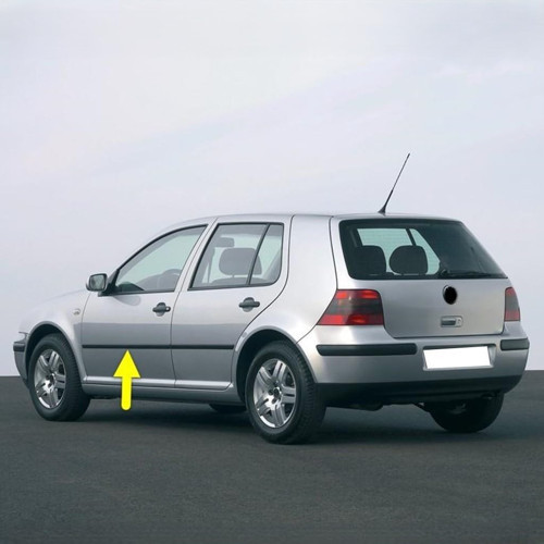 Sol Ön Kapı Çıtası Siyah Plastik 1J4853515J Vw Golf 4 Ile Uyumlu 1998-2004