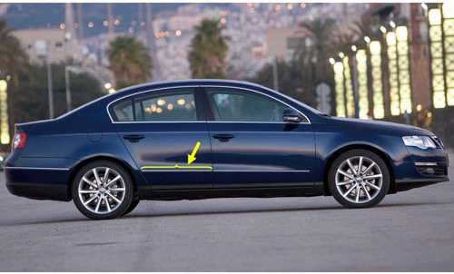 Sağ Arka Kapı Çıtası Krom Nikelaj 3C0853754C Vw Passat B6 Ile Uyumlu 2006-2011