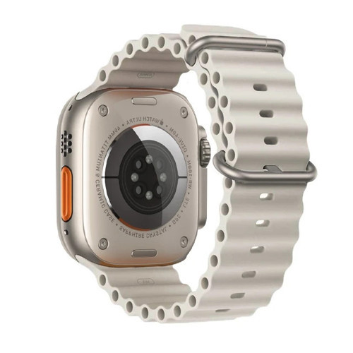 Ally Apple Watch 7-8 45mm 6-5-4 44mm Watch Ultra 49mm Marine Silikon Kayış Kordon 3-2-1 42mm-(5775)