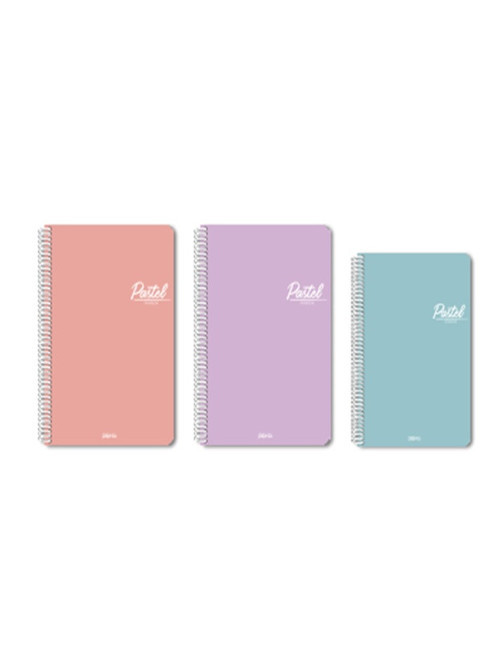 Pastel 72 Yaprak Çizgili 16X23 Defter Spiralli Pp Kapak - 3 adet