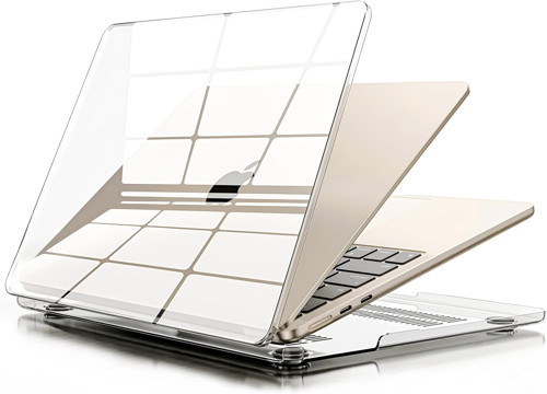 Minesk Macbook Air【M5/M4/M3/M2】13.6 Inç | Ile Uyumlu Crystal Ultra Şeffaf Sert Kılıf | 2026/2025/202