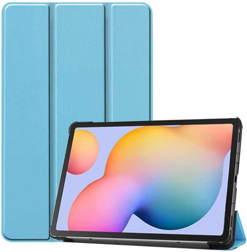 - Galaxy Tab S7 Fe Lte (T737-T736-T733-T730) Ile Uyumlu Smart Cover Standlı 1-1 Kılıf-Mavi