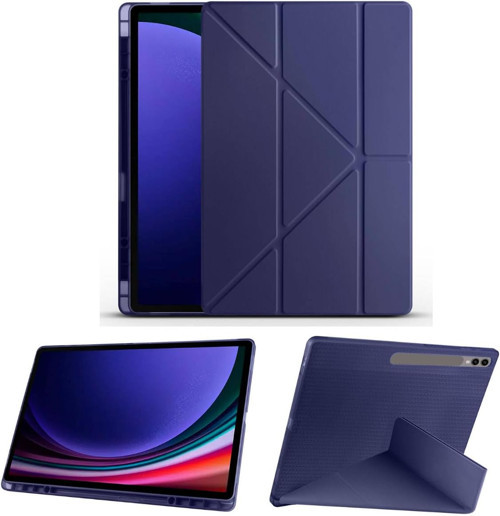 - Samsung Galaxy Tab S9 Ultra 14.6 İnç Sm-X910 Ile Uyumlu Kılıf Kalem Bölmeli Origami Stan