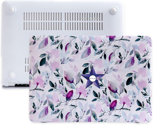 Mcstorey Macbook Air M1 Kılıfı A2337 A2179 A1932 Uyumlu 13.3 İnç Çiçek Desenli Hard Case Sert Kapak