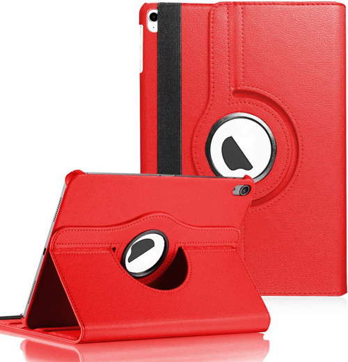 Microsonic Apple Ipad Air 11 2024 Için Kılıf (A2902-A2903) 360 Rotating Stand Deri Kırmızı [Ipad Air