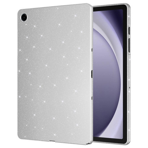 Galaxy Ile Uyumlu Tab S10 Fe Simli Parlak Görünümlü Tablet Koton Kılıf Gümüş