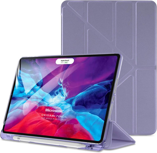 Microsonic Apple Ipad Pro 13 2025 Için Kılıf (A3360-A3361) Origami Pencil Lila [Ipad Pro 13 2025 Ile