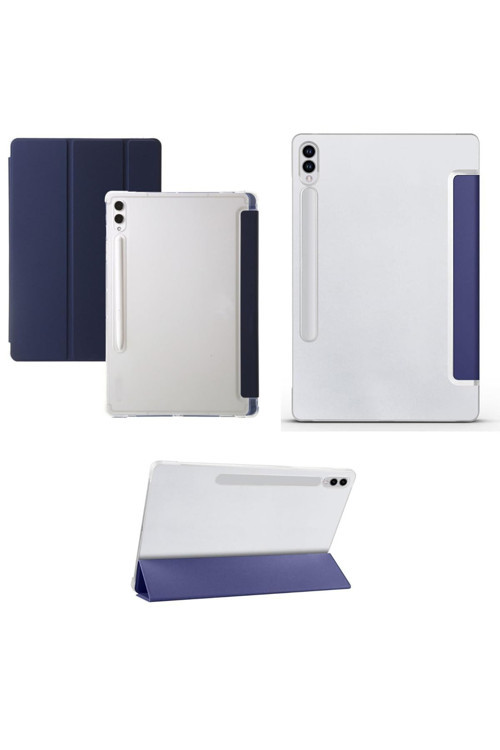 - Samsung Galaxy Tab S9 Fe Plus 12.4 Ile Uyumlu Kılıf Standlı Katlanabilir Uyku Modlu Akıl