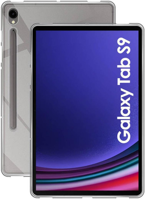 - Samsung Galaxy Tab S9 Sm-X710 Ile Uyumlu Kılıf Şeffaf Pürüzsüz Premium Silikon Kapak Cas