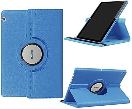 Huawei Mediapad T3 10 Ile Uyumlu Kılıf 360 Dönebilen Standlı Case Mavi