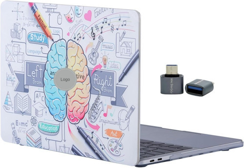 Mcstorey Macbook Air M1 Kılıfı 13.3 İnç A2337 A2179 A1932 Uyumlu Sol Beyin Sağ Beyin Desenli Sert Ka