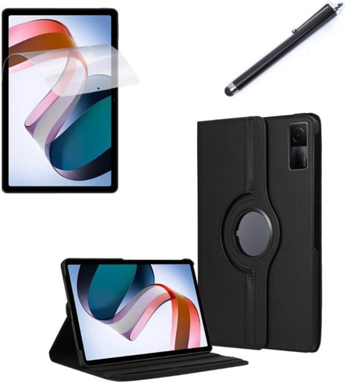 Huawei Matepad Air 11.5 Inç Ile Uyumlu Kılıf Dönen Tablet Kilifi Ekran Koruyucu+Kalem Siyah