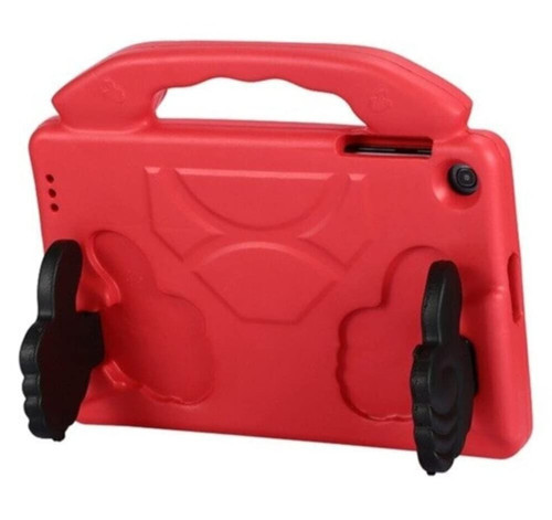 Apple Ipad 7. Nesil 10.2 Inç Ile Uyumlu Kılıf Tutmalı Standlı Silikon Case A2197 A2200 A2198 Kırmızı