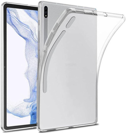 - Samsung Galaxy Tab S8 Sm-X700 Ile Uyumlu Kılıf Şeffaf Pürüzsüz Premium Silikon Kapak Cas