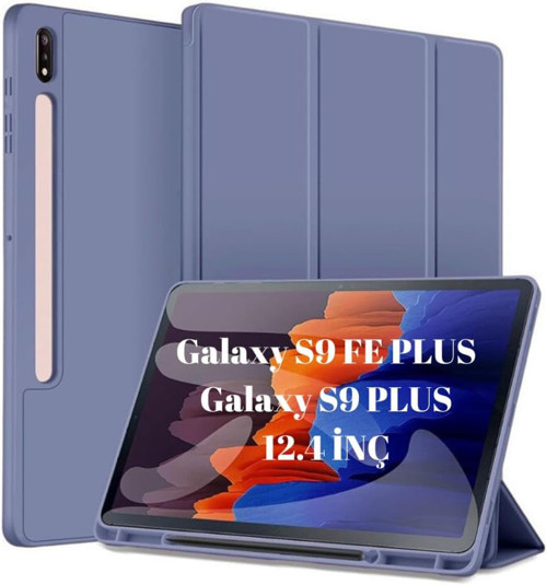 Samsung Galaxy Tab S9 Fe Plus/S10 Plus/S9 Plus Ile Uyumlu Kılıf Kalem Bölmeli Smart Case X6