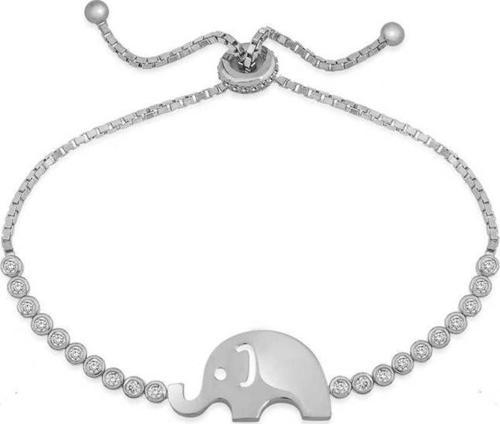 925 Ayar Gümüş Fil Asansör Bileklik