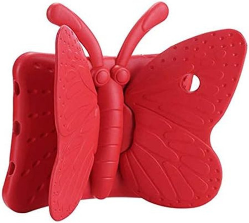 Apple Ile Uyumlu Ipad 10.2 2021 (9.Nesil) Butterfly Standlı Tablet Kılıf Kırmızı
