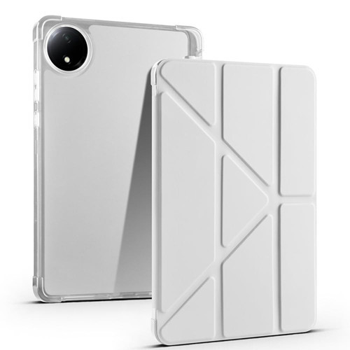 Xiaomi Ile Uyumlu Redmi Pad Se 8.7 Kılıf Tri Folding Kalem Bölmeli Standlı Kılıf Gri