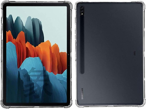 Samsung Galaxy Tab S7 Plus T970 T975 T979 Ile Uyumlu Kılıf Darbelere Dayanıklı Şeffaf Kapak Renksiz