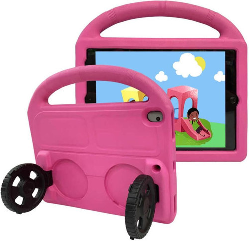 - Ipad Pro Ile Uyumlu 10.5 (7.Nesil) Wheel Car Tekerlek Standlı Tablet Eva Silikon Kılıf -