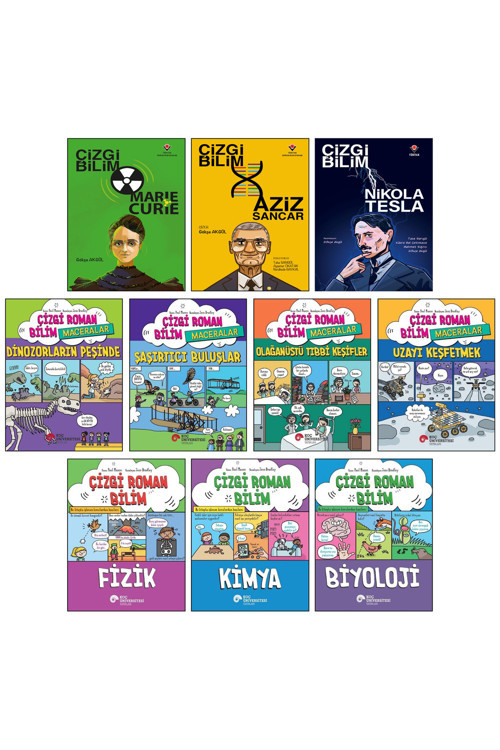 Çizgi Roman Bilim Adamları Marie Curie Aziz Sancar Nikola Tesla Fizik Kimya Biyoloji Uzayı Keşfetmek Maceralar Çocuklara Bilimi Sevdirecek Kitaplar Çizgi Bilim Kitapları