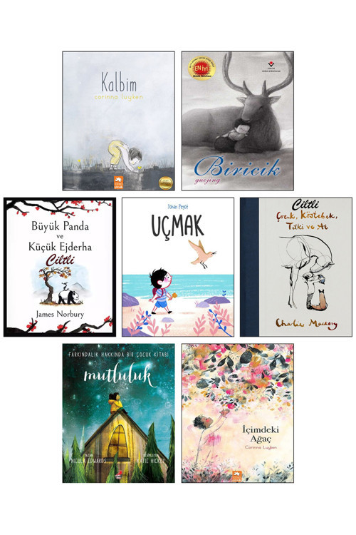 Kalbim Corinna Luyken + Biricik Guojing + Büyük Panda ve Küçük Ejderha + Uçmak + Çocuk Köstebek Tilki ve At + Mutluluk + İçimdeki Ağaç P4c