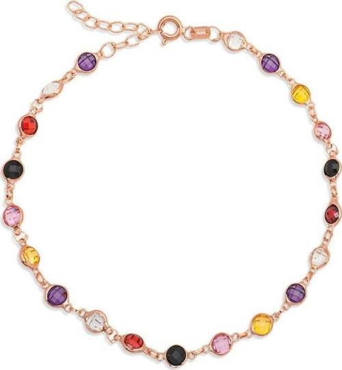 925 Ayar Gümüş Renkli Taşlı Bileklik