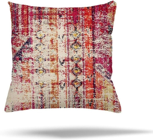 Geometrik Kilim Etnik Desenli Afrika Gizli Fermuarlı Yastık Kılıfı Kırlent Kılıfı Yastık Kıl