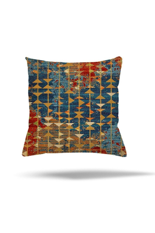 Patchwork Çiçek Desen Etnik Gizli Fermuarlı Yastık Kılıfı Kırlent Kılıfı Koltuk Yastık Kılıf