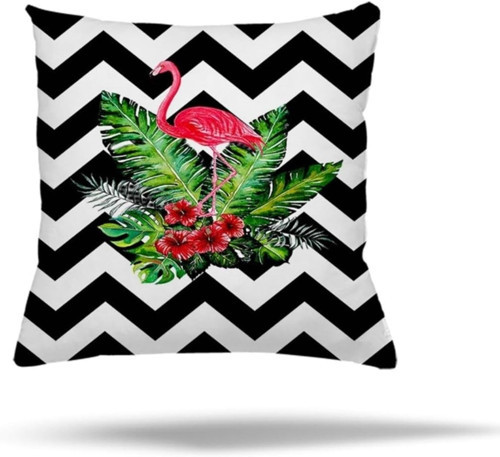 Geometrik Flamingo Çiçek Desen Gizli Fermuarlı Yastık Kılıfı Kırlent Kılıfı Koltuk Yastık Kı