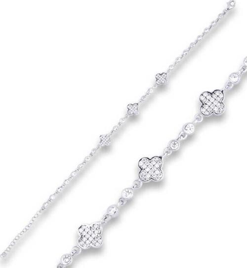 925 Ayar Gümüş Yonca Bileklik