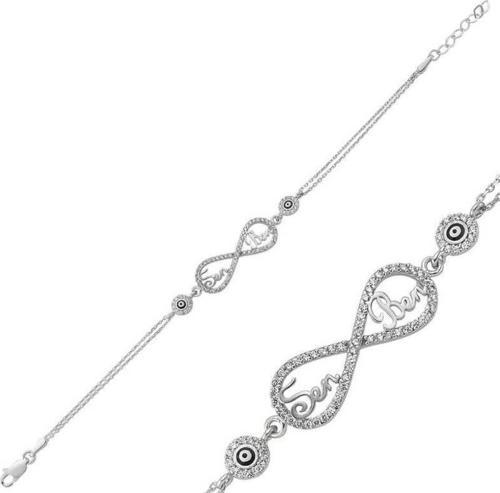 Gümüş Sonsuzluk Sen Ben Bayan Bileklik