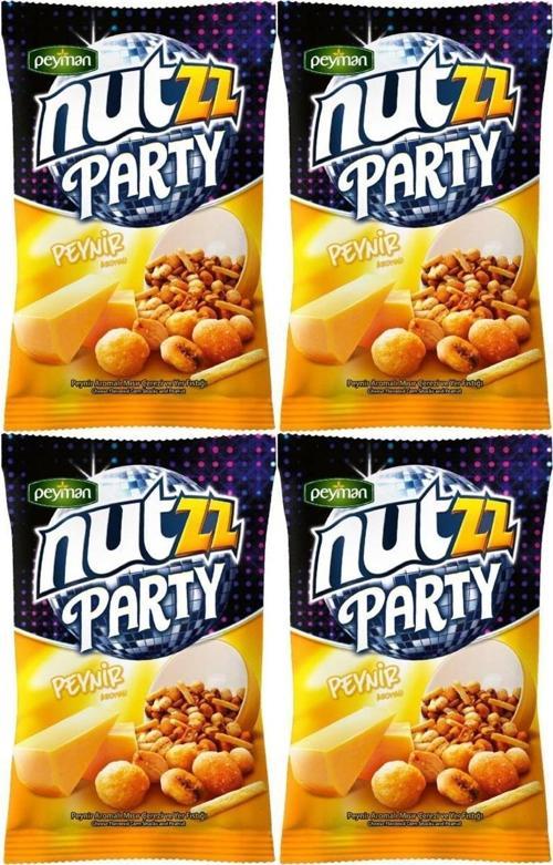 Nutzz Party Peynir Aromalı Mısır Çerezi ve Yer Fıstığı Çerezi 200 gr x 4 Adet