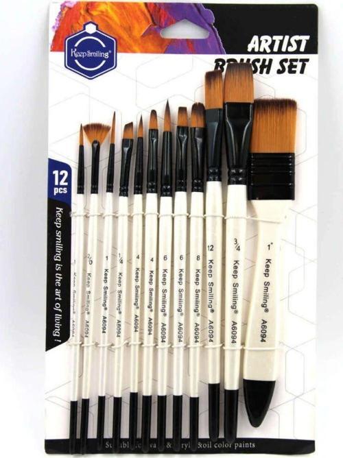 Sentetik Fırça Seti 12Li A6094B