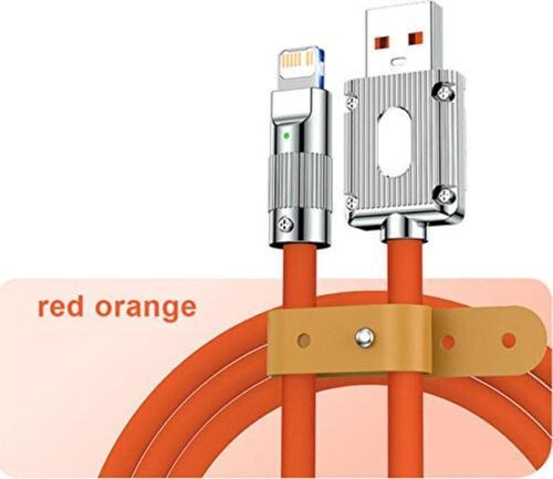 Apple USB To Lightning 120W 6A Turbo Hızlı Şarj ve Data Kablosu Apple iPhone iOS Uyumlu Esnek Kopmaz