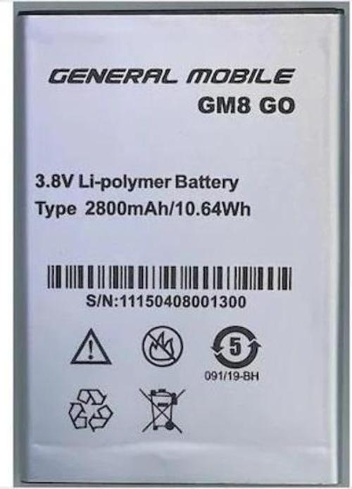 General Mobile GM8 GO Pil Batarya