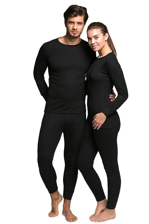 Unisex Kışlık Siyah Termal Takım -20 Dereceye Kadar Tam Koruma Sağlar İçlik Asker İçin Uygun Takım