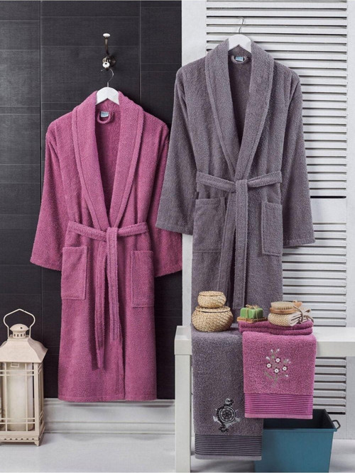 Havlulu Bornoz 4lü Set