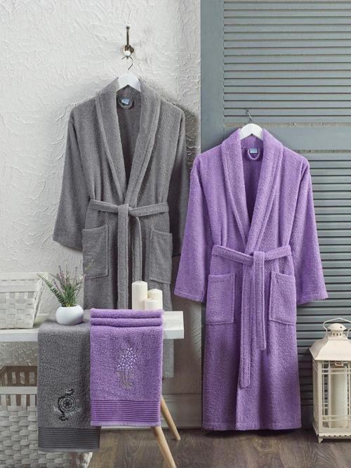 Havlulu Bornoz 4'lü Set