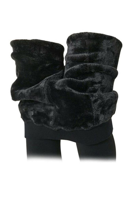 F.K. İçi Peluş Polar Kürklü Termal Kışlık Tayt Tekli Paket