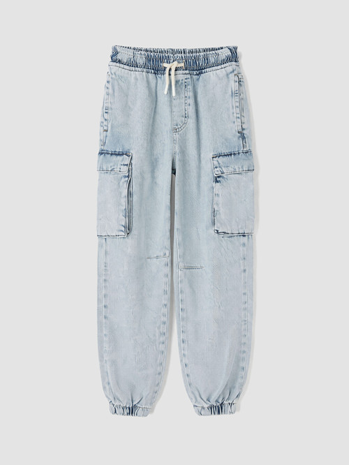 LC WAIKIKI Mavi Kargo Cepli Erkek Çocuk Jogger Jean Pantolon